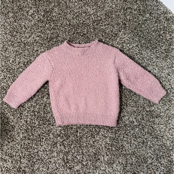 Jessica Simpson Toddler Sweater and Leggings Set - pink and gray, size 12 months - Picture 6 of 6